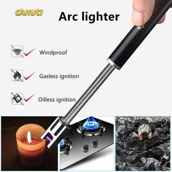 Rechargeable Electric Kitchen Lighter with long Neck,USB Arc lighter Easy to use, Plasma Stove Lighter, Flameless BBQ Lighter for Stove - IVY MART Rechargeable Electric Kitchen Lighter with long Neck,USB Arc lighter Easy to use, Plasma Stove Lighter, Flameless BBQ Lighter for Stove