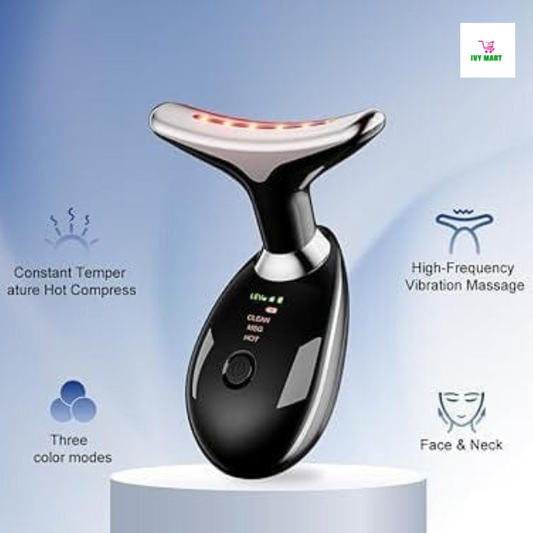 3-in-1 Beauty Massager for Face and Neck, Based on Triple Action LED.